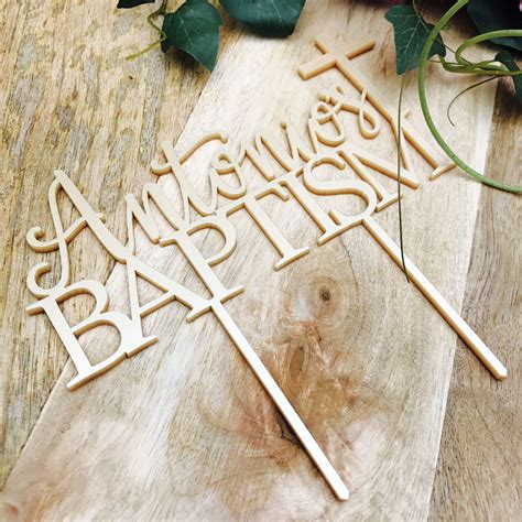 Baptism Cake Topper Cake Decoration Personalised Cake Toppers