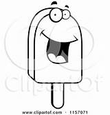 Popsicle Happy Coloring Smiling Clipart Cartoon Fudgesicle Clip Thoman Cory Vector Sugar Outlined Smile Illustrations Royalty Rf Clipartof sketch template