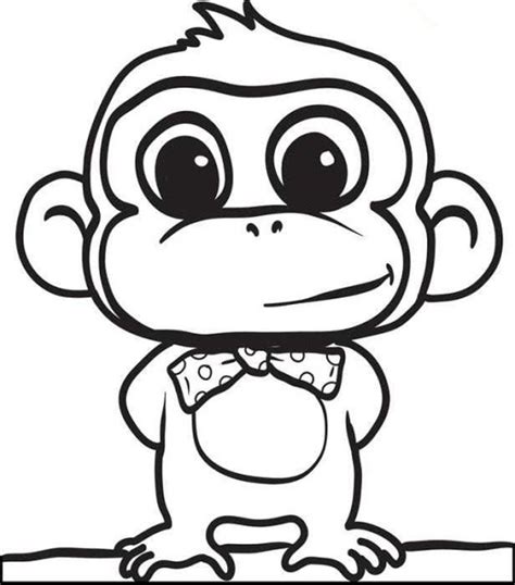 Monkey colouring pages to print. Print & Download - Coloring Monkey Head with Monkey Coloring Pages
