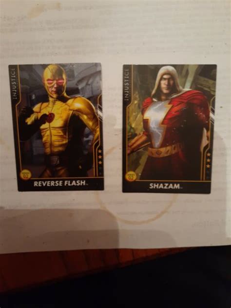 Injustice Arcade Gods Among Us Mystery Cards Shazam And Reverse Flash