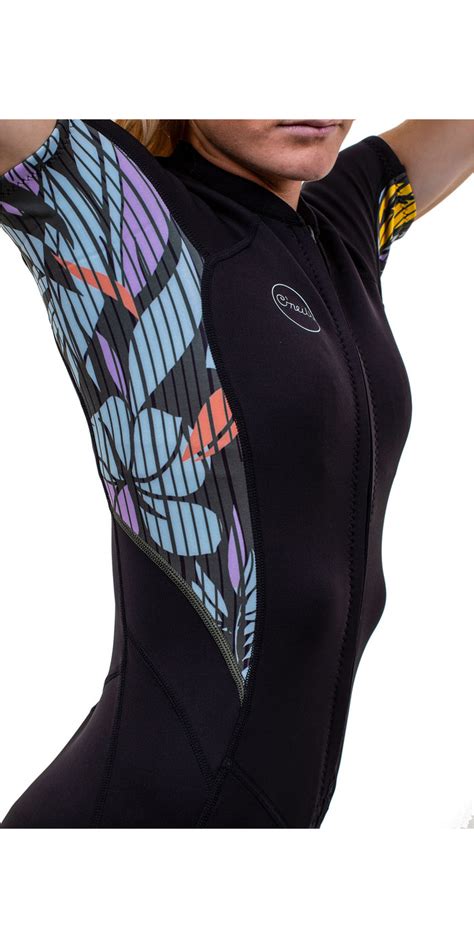 2021 Oneill Womens Bahia 21mm Front Zip Shorty Wetsuit 5293 Black