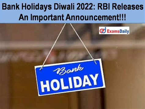 Bank Holidays Diwali 2022 Rbi Releases An Important Announcement