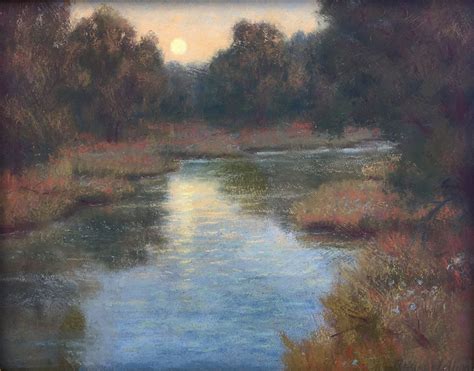 Late Summer Moon Pastel By Roger Williams Of Santa Fe Nm
