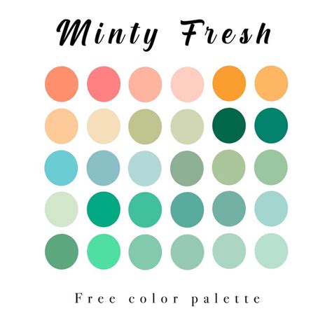 Minty Fresh Color Palette Color Palette Mint Color Palettes Color