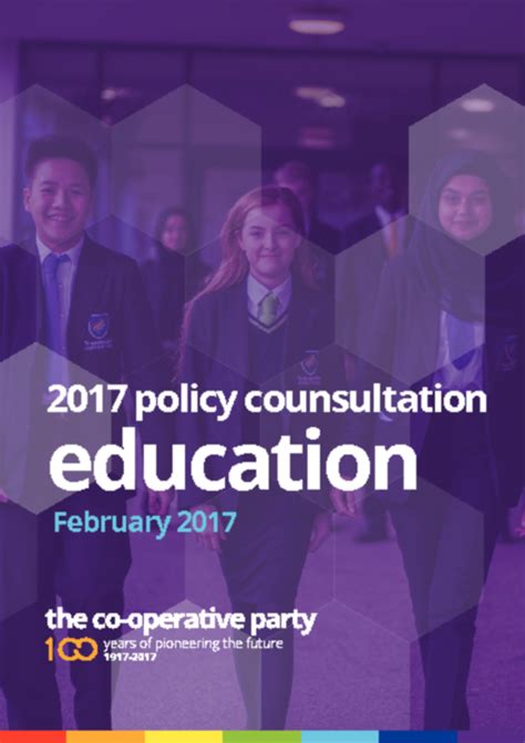 2017 Policy Consultation Education Co Operative Party