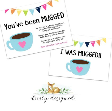 Youve Been Mugged Mugged Teacher T First Day Of Etsy Uk