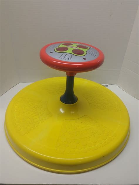 Playskool Sit N Spin Music Lights Classic Yellow Red Spinning Toy Playskool