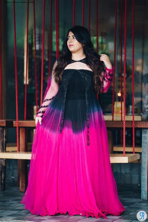 Ootd Black And Fuchsia Pink Ombre Maxi Dress With Embellished Cape Ombre Maxi Dress Dresses