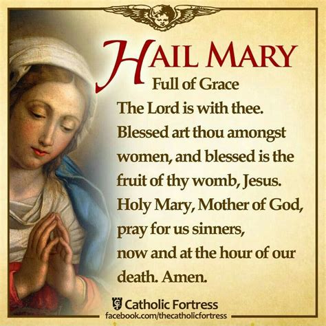 Pin By Tina On Catholicism Prayers To Mary Hail Mary Prayer Hail Mary
