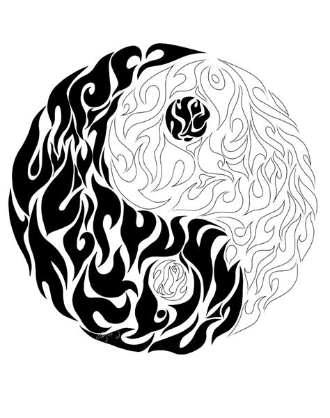 Yin Yang Coloring Pages Free Download On Clipartmag