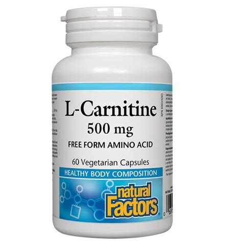 Natural Factors L-Carnitine / Л-Карнитин при физическа активност 500мг