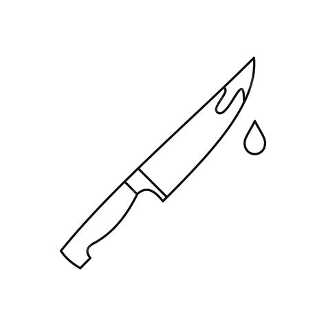 Knife Crime Weapon Icon Outline Style Style Icons Outline Icons