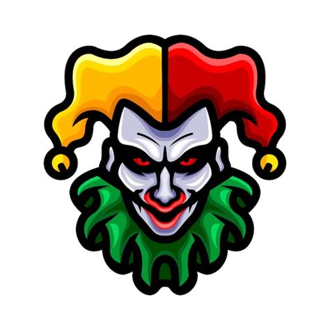 Premium Vector Clown Head Logo Mascot Design