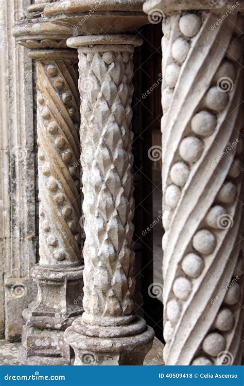 Gothic Stone Patterned Columns Architecture Stock Photo Image 40509418