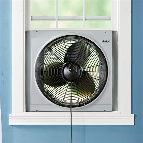 Air King 9166 20 Inch Blades Whole House 120v 3 Speed Window Fan Gray