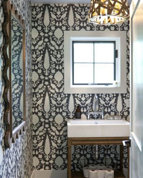 11 Bold Wallpaper Looks Cococozy Small Bathroom Wallpaper Smart