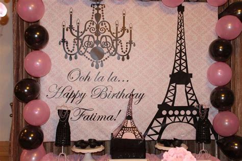 Parisian French Paris Pink Pink And Black Birthday Party Ideas Photo 14 Of 27 Catch My