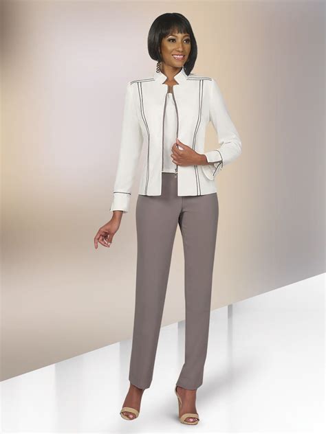 French Novelty Ben Marc Executive 11367 Womens 3pc Pant Suit