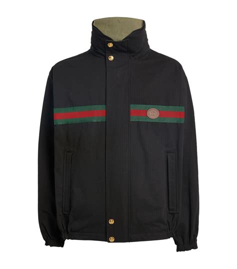 Gucci Reversible Web Stripe Hooded Jacket Harrods Us