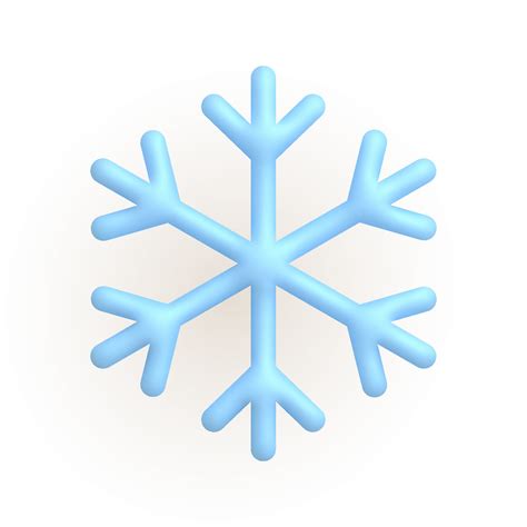 Snowflake Snow Cute Weather Realistic Icon 3d Cartoon 21683699