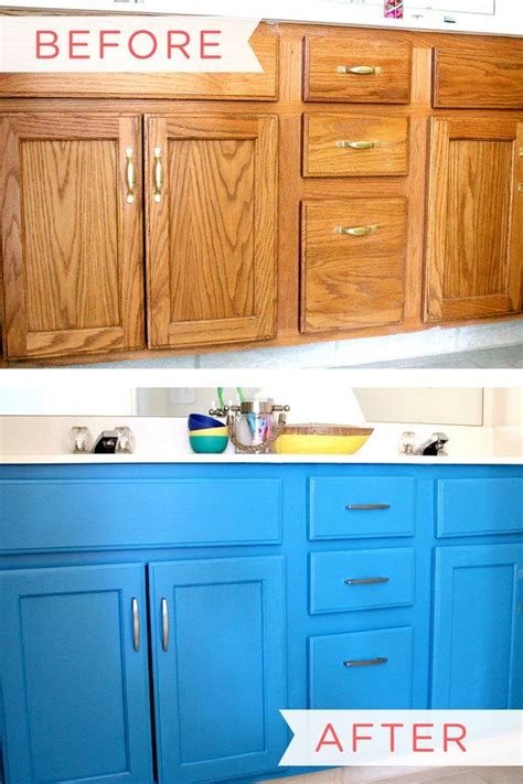 How To Paint Over Lacquered Cabinets Painted Vanity Bathroom