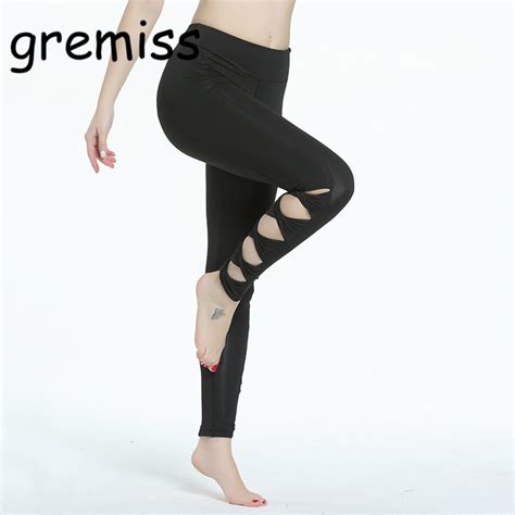 Gremiss 2018 Womens Sexy Pierced Legs Pants Female Summer New Yoga