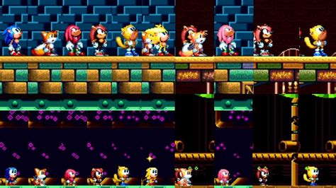 Sonic Mania Plus All Characters Super And Chibi Forms Looking Up