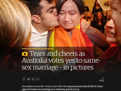 Same Sex Marriage Vote Results Australia World Reacts