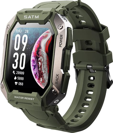 Eigiis Military Smart Watch For Men Outdoor Tactical Sports Watch 5atm Waterproof 1 71 Inch