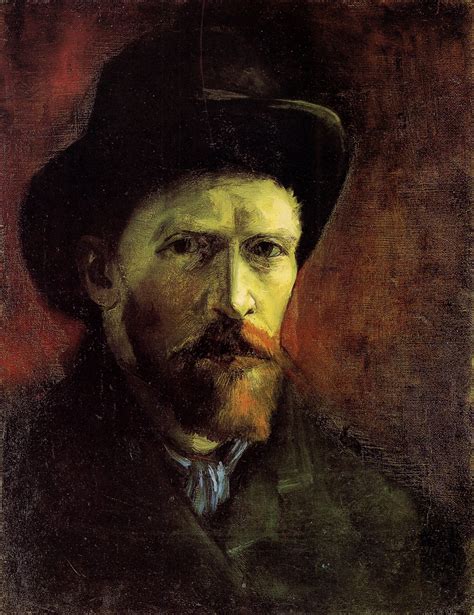 Self Portrait With Dark Felt Hat 1886 Vincent Van Gogh Van Gogh