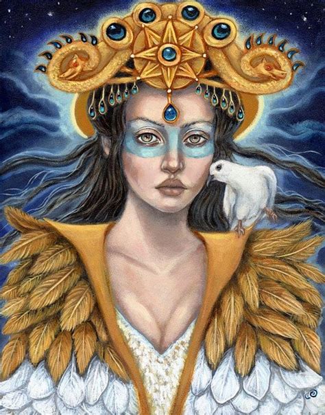 Ishtar Goddess Pagan Illustration Fine Art Print Etsy Pagan Goddess