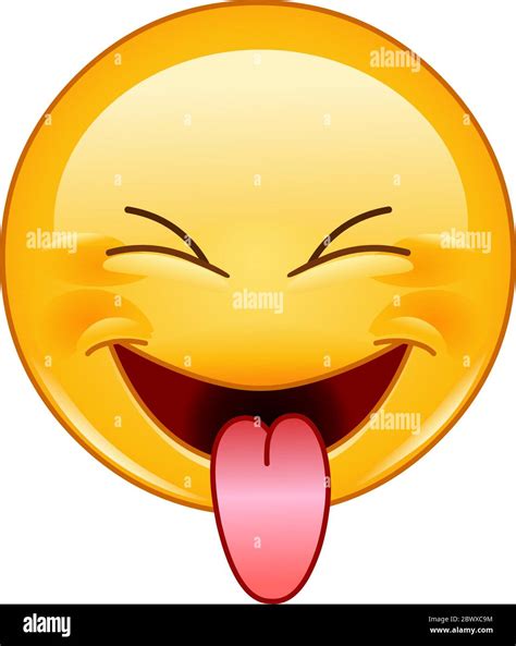 Happy Emoji Tongue Stuck Out Cut Out Stock Images Pictures Alamy