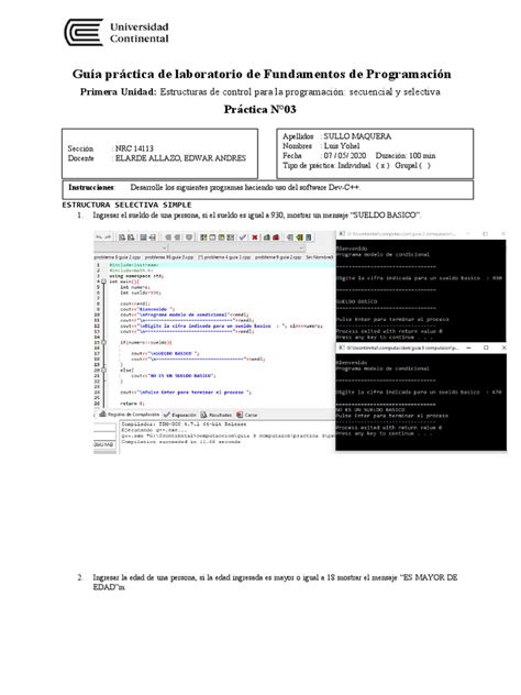 Guia De Practica 03 Resuelto Pdf Matemáticas Informática