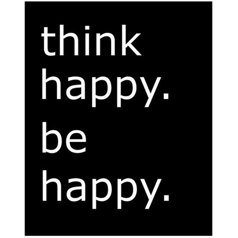 Think Happy Be Happy 8x10 Print With Cute Inspirational Quote Wall