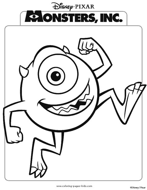 The film put in its first week with a gross entry of more than 62 million us dollars, the hitherto best start of an animated film. Monsters inc coloring pages - Printable Disney coloring ...