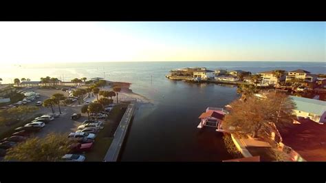 Aerial Drone View Of Hudson Beach Marina Florida Youtube