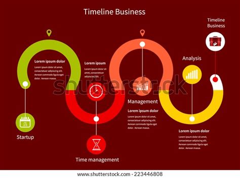 Timeline Infographic Business Diagrams Set Icons Stock Vector Royalty
