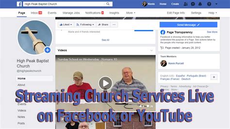 Streaming Church Services Live Using Facebook Or Youtube
