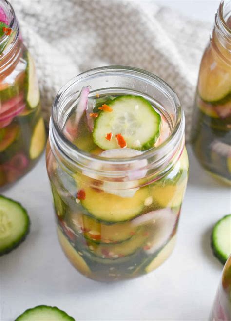 Sweet And Spicy Refrigerator Pickles In Fine Taste