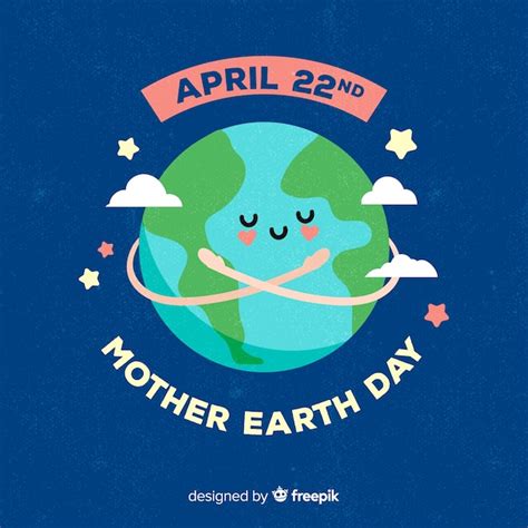 Feliz Día De La Madre Tierra Fondo Ilustrado Vector Gratis