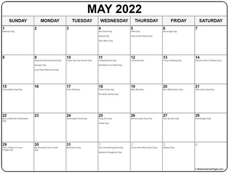 May 2022 Calendar Canada Month Calendar Printable