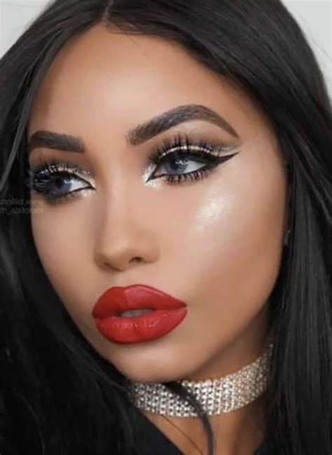Elegant Hollywood Glamorous Makeup Ideas Red Lips Looks Glamorous Makeup Red Lip Look