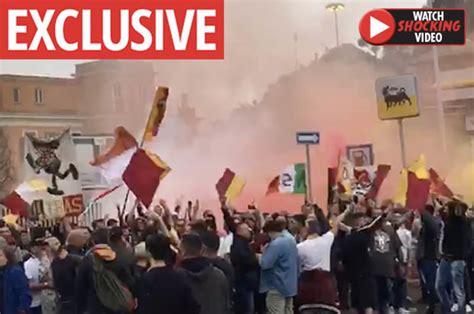 Roma V Liverpool Bang Erupts As Ultras Set Off Flares Before Match