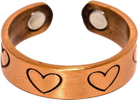 Billythetree Jewelry Copper Hearts Magnetic Therapy Ring