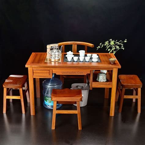 Gongfu Tea Table With Stools And Induction Cooker Tea Table Chinese