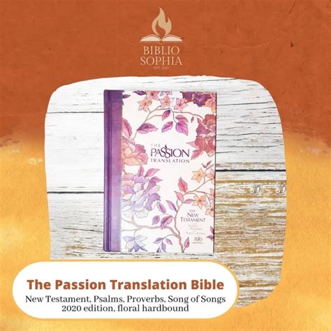 The Passion Translation Bible 2020 Edition Floral Hardbound Lazada Ph