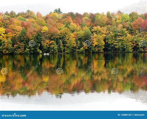 Colorful Fall Trees And Pond Stock Photo Image Of Reflection
