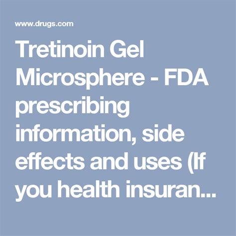 Tretinoin Gel Microsphere Fda Prescribing Information Side Effects