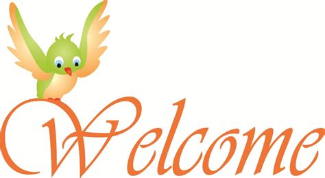 Custom Wall Decal Welcome Sign With A Bird Picture Art Peel And Stick