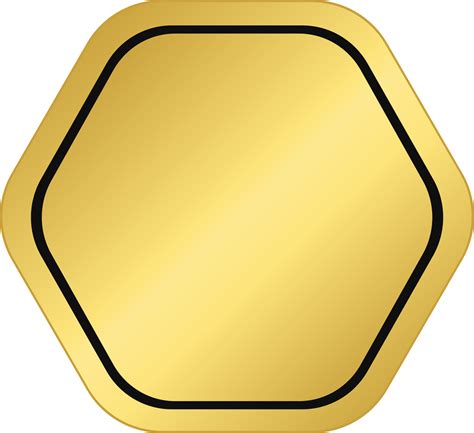 Gold Hexagon Badge 11811812 Png
